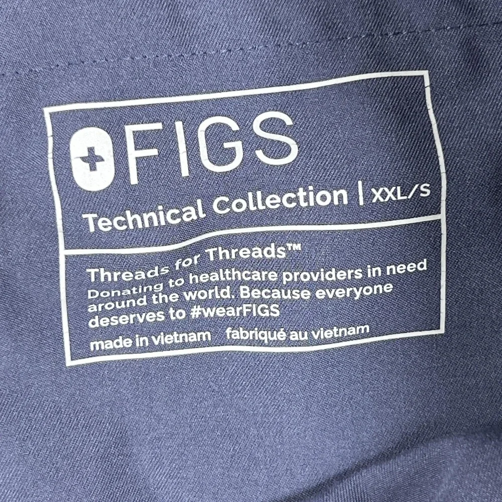 FIGS Axim Technical Collection Scrub Pants Mens XXL Short Blue Cargo Medical‎